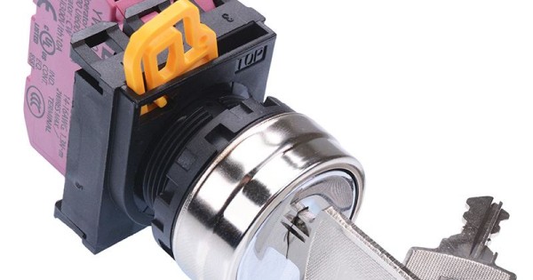 22mm Metal Bezel 3 Position Maintained Key Switch 2NC IP65