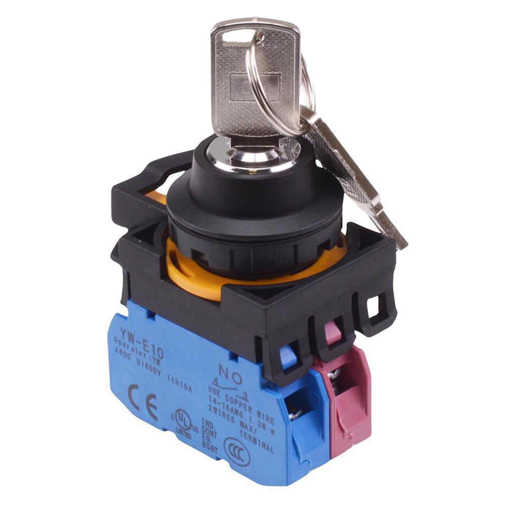 Position Maintained Key Switch CW1K-3AE11N2 3 Position Maintained Key Switch 1NO-1NC IP65