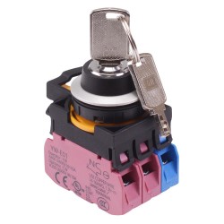 CW4K-2AE12 2 Position Metallic Maintained Key Switch 1NO-2NC IP65 CW4K-2AE12 2 Position Metallic Maintained Key Switch 1NO-2NC IP65