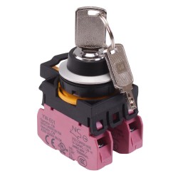 CW4K-3AE02 3 Position Metallic Maintained Key Switch 2NC IP65 CW4K-3AE02 3 Position Metallic Maintained Key Switch 2NC IP65