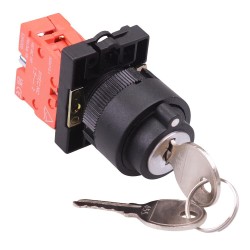 PtecK2CRL 2 Position Plastic Key Switch 10A 1NC PtecK2CRL 2 Position Plastic Key Switch 10A 1NC