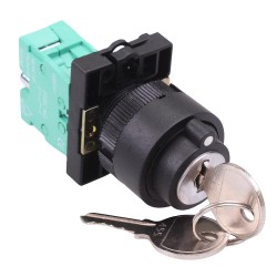 PtecK2CRL 2 Position Plastic Key Switch 10A 1NO PtecK2CRL 2 Position Plastic Key Switch 10A 1NO