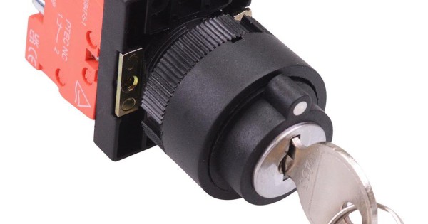 Three Way Key PtecK3CRC 3 Position Plastic Key Switch 10A 1NC