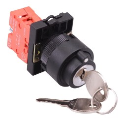 PtecK3MRA 3 Position Momentary Plastic Key Switch 10A 1NC PtecK3MRA 3 Position Momentary Plastic Key Switch 10A 1NC