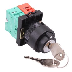 PtecK3MRA 3 Position Momentary Plastic Key Switch 10A 1NO-1NC PtecK3MRA 3 Position Momentary Plastic Key Switch 10A 1NO-1NC