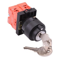PtecK3MRA 3 Position Momentary Plastic Key Switch 10A 2NC PtecK3MRA 3 Position Momentary Plastic Key Switch 10A 2NC