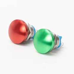 16MM Metal Momentary Industrial Push Button Switches Mushroom Head Anti-vandal Button Switches for Industrial Machinery