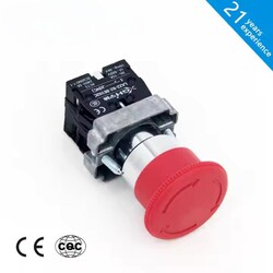 Red mushroom waterproof emergency E-stop nc switch emergency stop switches push button