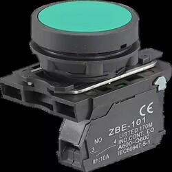 1NO electrical industrial push button switches 22mm round flat head plastic momentary push button switches