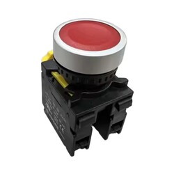 22mm Metal Head Momentary Industrial Push Button Switches with 1NO 1NC 6A Max Current Plastic Material-A2MF11R
