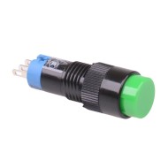 AB1M-A1G Green 10mm Latching Round Push Button Switch IP40 SPDT AB1M-A1G Green 10mm Latching Round Push Button Switch IP40 SPDT