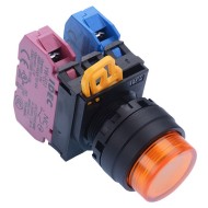 Amber 22mm Momentary Push Button Switch 1NO-1NC IP65 YW1L-M2E11Q0A Amber 22mm Momentary Push Button Switch 1NO-1NC IP65 YW1L-M2E11Q0A