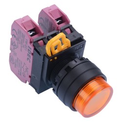 Amber 22mm Momentary Push Button Switch 2NC IP65 YW1L-M2E02Q0A