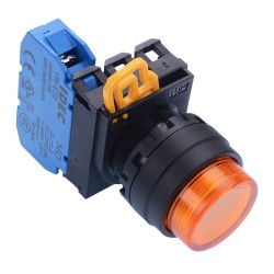 Amber 22mm Momentary Push Button Switch NO IP65 YW1L-M2E10Q0A