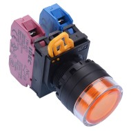 Amber 22mm Momentary Shrouded Push Button Switch 1NO-2NC IP65 YW1L-MF2E11Q0A Amber 22mm Momentary Shrouded Push Button Switch 1NO-2NC IP65 YW1L-MF2E11Q0A