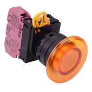 Amber 22mm Mushroom Maintained Push Button Switch NC IP65 YW1L-A4E01Q0A Amber 22mm Mushroom Maintained Push Button Switch NC IP65 YW1L-A4E01Q0A