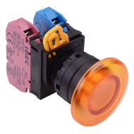 Amber 22mm Mushroom Momentary Push Button Switch 1NO-1NC IP65 YW1L-M4E11Q0A Amber 22mm Mushroom Momentary Push Button Switch 1NO-1NC IP65 YW1L-M4E11Q0A