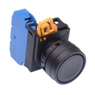 Black 22mm Maintained Push Button Switch NO IP65 YW1B-A1E10B Black 22mm Maintained Push Button Switch NO IP65 YW1B-A1E10B
