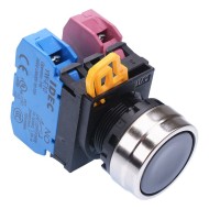 Black 22mm Metal Bezel Maintained Push Button Switch 1NO-1NC IP65 YW4B-A1E11B Black 22mm Metal Bezel Maintained Push Button Switch 1NO-1NC IP65 YW4B-A1E11B