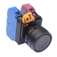 Black 22mm Momentary Push Button Switch 1NO-1NC IP65 YW1B-M1E11B Black 22mm Momentary Push Button Switch 1NO-1NC IP65 YW1B-M1E11B