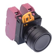 Black 22mm Momentary Push Button Switch 2NC IP65 YW1B-M1E02B Black 22mm Momentary Push Button Switch 2NC IP65 YW1B-M1E02B