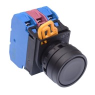 Black 22mm Momentary Push Button Switch 2NO-1NC IP65 YW1B-M1E21B Black 22mm Momentary Push Button Switch 2NO-1NC IP65 YW1B-M1E21B
