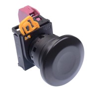 Black 22mm Mushroom Maintained Push Button Switch NC IP65 YW1B-A4E01B Black 22mm Mushroom Maintained Push Button Switch NC IP65 YW1B-A4E01B