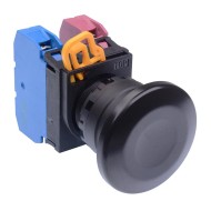 Black 22mm Mushroom Momentary Push Button Switch 1NO-1NC IP65 YW1B-M4E11B Black 22mm Mushroom Momentary Push Button Switch 1NO-1NC IP65 YW1B-M4E11B