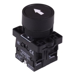Black Momentary 22mm Push Button Switch White Arrow NO/NC Black Momentary 22mm Push Button Switch White Arrow NO/NC