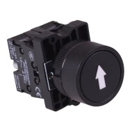 Black Momentary 22mm Push Button Switch White Arrow NO/NC Black Momentary 22mm Push Button Switch White Arrow NO/NC
