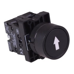 Black Momentary 22mm Push Button Switch White Arrow NO/NC Black Momentary 22mm Push Button Switch White Arrow NO/NC