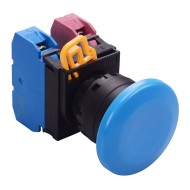 Blue 22mm Mushroom Maintained Push Button Switch 1NO-1NC IP65 YW1B-A4E11S Blue 22mm Mushroom Maintained Push Button Switch 1NO-1NC IP65 YW1B-A4E11S