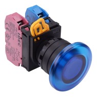 Blue 22mm Mushroom Maintained Push Button Switch 1NO-1NC IP65 YW1L-A4E11Q0S Blue 22mm Mushroom Maintained Push Button Switch 1NO-1NC IP65 YW1L-A4E11Q0S