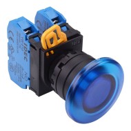 Blue 22mm Mushroom Momentary Push Button Switch 2NO IP65 YW1L-M4E20Q0S Blue 22mm Mushroom Momentary Push Button Switch 2NO IP65 YW1L-M4E20Q0S