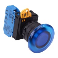 Blue 22mm Mushroom Momentary Push Button Switch NO IP65 YW1L-M4E10Q0S Blue 22mm Mushroom Momentary Push Button Switch NO IP65 YW1L-M4E10Q0S