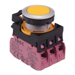 CW4B-M1E03Y Yellow Metallic Momentary Push Button Switch 3NC IP65