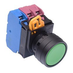 Green 22mm Maintained Push Button Switch 1NO-2NC IP65 YW1B-A1E12G