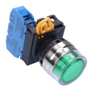 Green 22mm Metal Bezel Maintained Shrouded Push Button Switch NO IP65 YW4L-AF2E10Q0G Green 22mm Metal Bezel Maintained Shrouded Push Button Switch NO IP65 YW4L-AF2E10Q0G