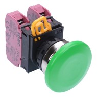 Green 22mm Metal Bezel Mushroom Maintained Push Button Switch 2NC IP65 YW4B-A4E02G Green 22mm Metal Bezel Mushroom Maintained Push Button Switch 2NC IP65 YW4B-A4E02G