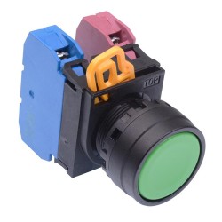 Green 22mm Momentary Push Button Switch 1NO-1NC IP65 YW1B-M1E11G