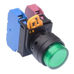 Green 22mm Momentary Push Button Switch 1NO-1NC IP65 YW1L-M2E11Q0G