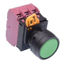 Green 22mm Momentary Push Button Switch 3NC IP65 YW1B-M1E03G