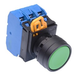 Green 22mm Momentary Push Button Switch 3NO IP65 YW1B-M1E30G