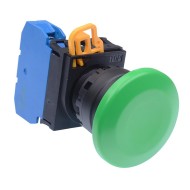 Green 22mm Mushroom Momentary Push Button Switch NO IP65 YW1B-M4E10G Green 22mm Mushroom Momentary Push Button Switch NO IP65 YW1B-M4E10G