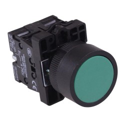 Green Momentary 22mm Flat Push Button Switch NO/NC Green Momentary 22mm Flat Push Button Switch NO/NC