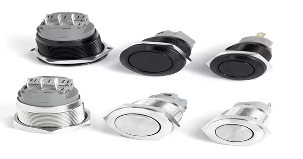Industrial Push Button Switches Metal Waterproof Momentary