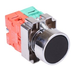PtecMetPNBlack Black Flush Push Button Switch Metal 10A 1NO-1NC PtecMetPNBlack Black Flush Push Button Switch Metal 10A 1NO-1NC