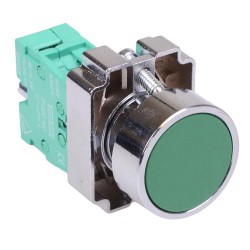 PtecMetPNGreen Green Flush Push Button Switch Metal 10A 1NO PtecMetPNGreen Green Flush Push Button Switch Metal 10A 1NO