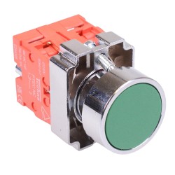 PtecMetPNGreen Green Flush Push Button Switch Metal 10A 2NC PtecMetPNGreen Green Flush Push Button Switch Metal 10A 2NC