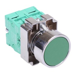 PtecMetPNGreen Green Flush Push Button Switch Metal 10A 2NO PtecMetPNGreen Green Flush Push Button Switch Metal 10A 2NO